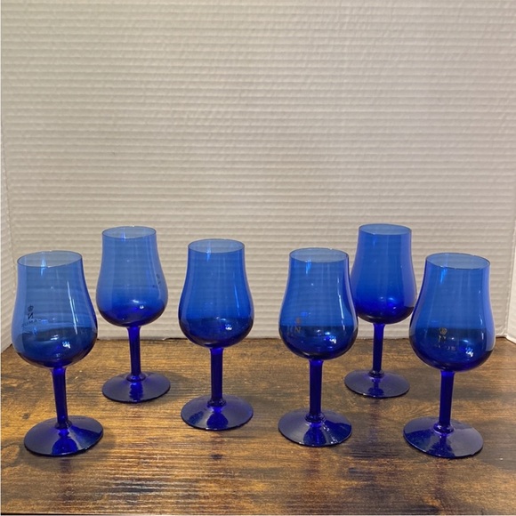 Cobalt Blue Camus Goblets - Picture 3 of 4